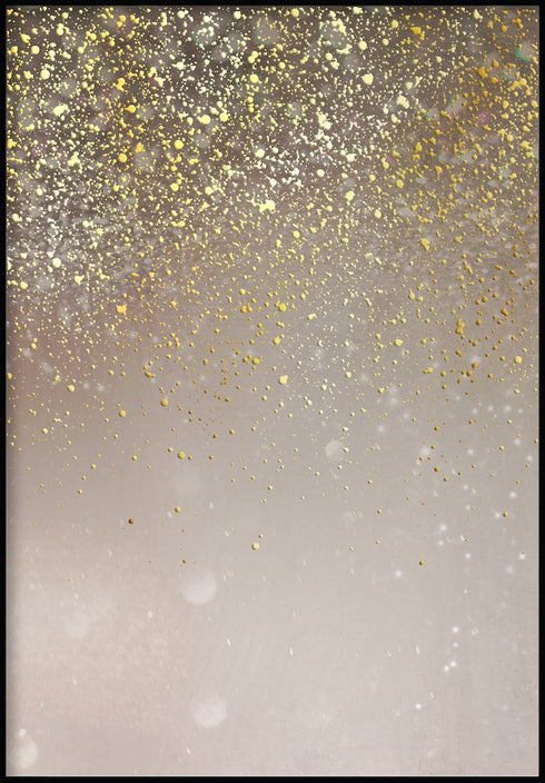 Glitter Beige Real Gold Poster